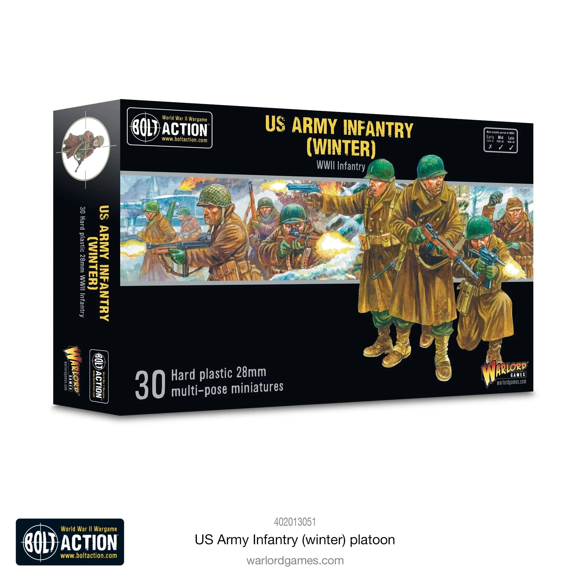 Bolt Action: US Army Infantry platoon (winter) Miniatures Warlord Games  | Multizone: Comics And Games