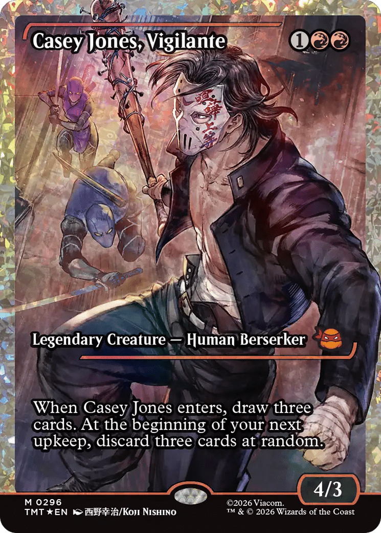 Casey Jones, Vigilante (0296) (Showcase) (Fracture Foil) [Teenage Mutant Ninja Turtles] MTG Single Magic: The Gathering  | Multizone: Comics And Games