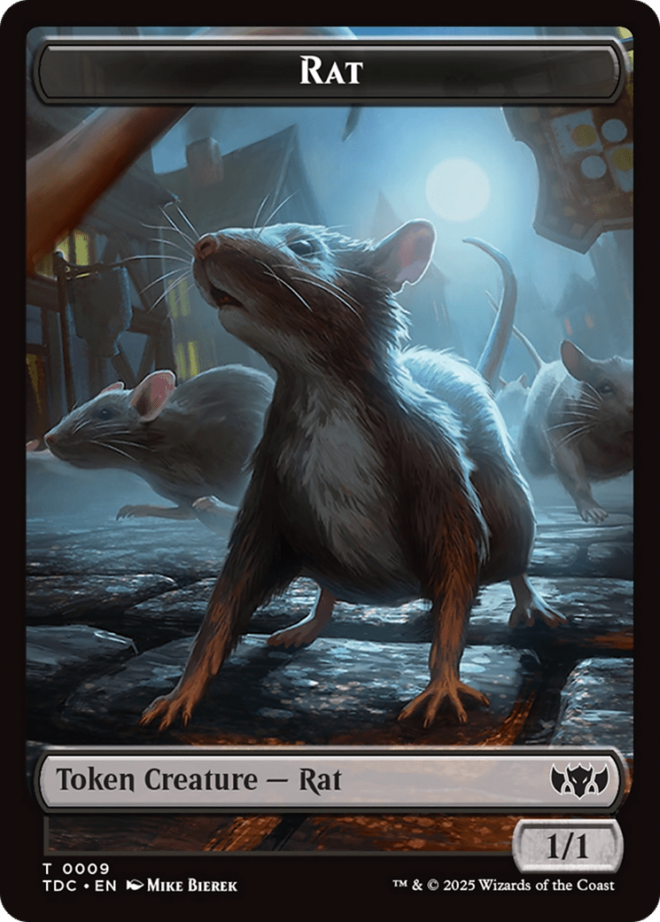 Human // Rat Double-Sided Token [Tarkir: Dragonstorm Commander Tokens] MTG Single Magic: The Gathering  | Multizone: Comics And Games