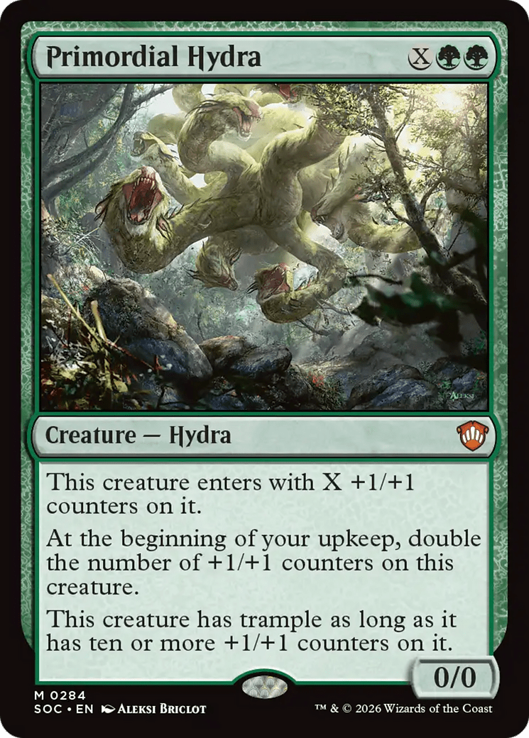 Primordial Hydra [Secrets of Strixhaven Commander] MTG Single Magic: The Gathering  | Multizone: Comics And Games