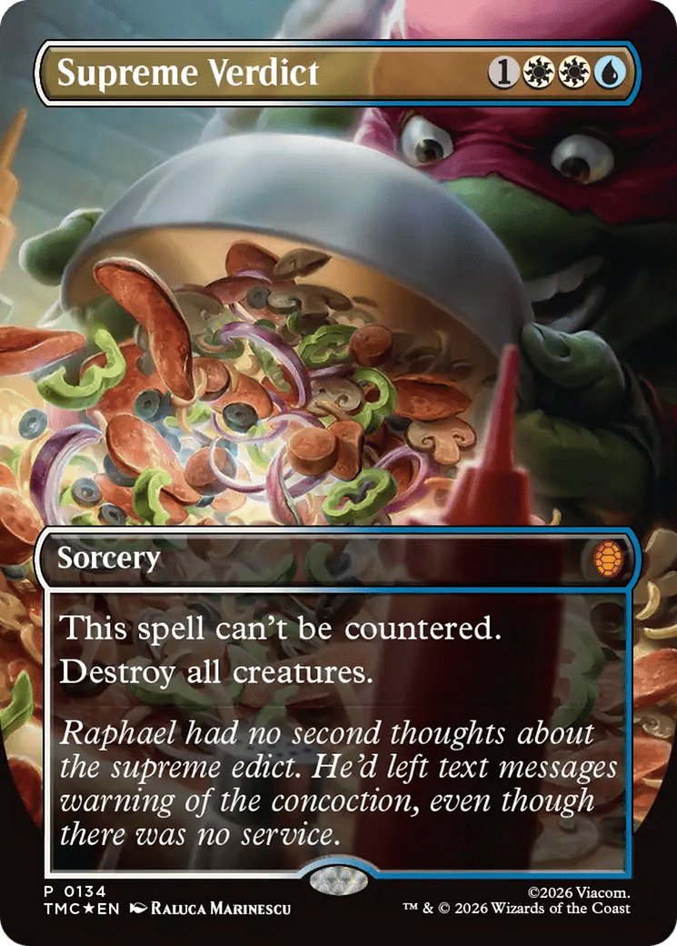 Supreme Verdict (Borderless) [Teenage Mutant Ninja Turtles Promos] MTG Single Magic: The Gathering  | Multizone: Comics And Games