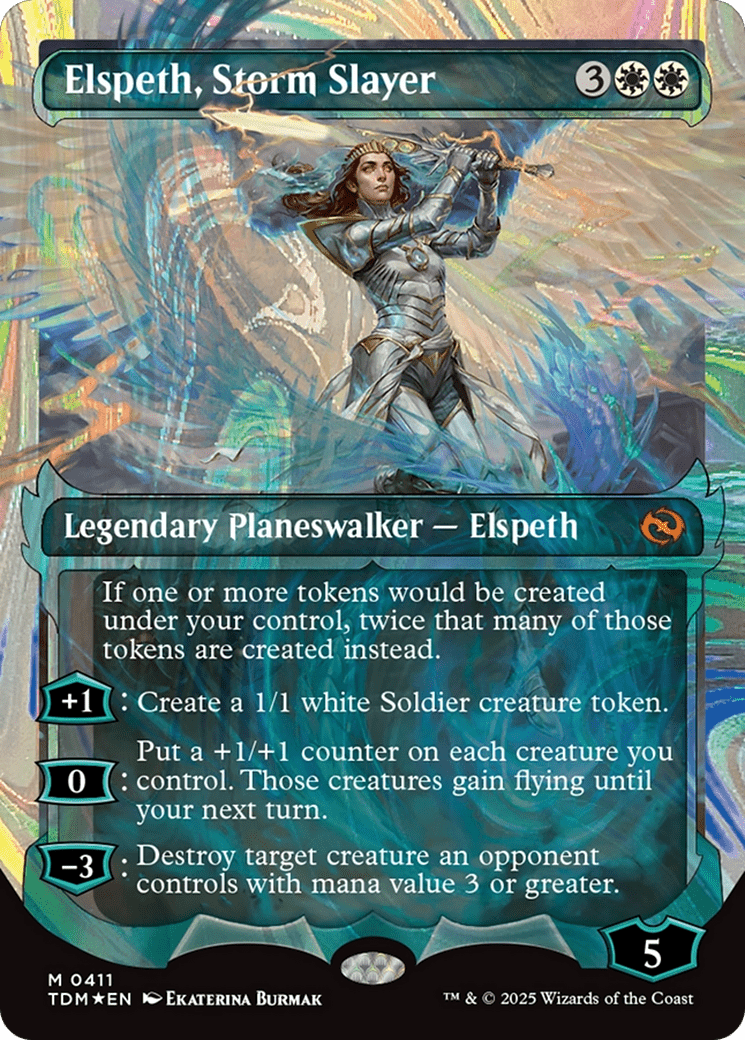 Elspeth, Storm Slayer (Showcase) (Halo Foil) [Tarkir: Dragonstorm] MTG Single Magic: The Gathering  | Multizone: Comics And Games