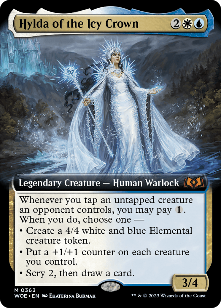Hylda of the Icy Crown (Extended Art) [Wilds of Eldraine] MTG Single Magic: The Gathering  | Multizone: Comics And Games