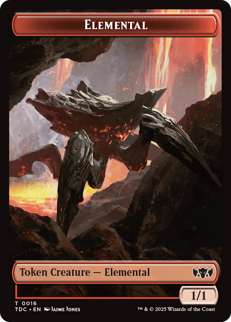 Elemental (0016) // Gold Double-Sided Token [Tarkir: Dragonstorm Commander Tokens] MTG Single Magic: The Gathering  | Multizone: Comics And Games