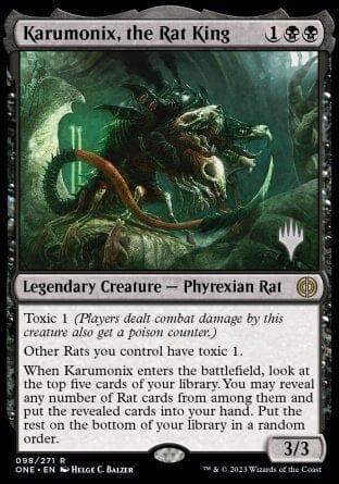 Karumonix, the Rat King (Promo Pack) [Phyrexia: All Will Be One Promos] MTG Single Magic: The Gathering  | Multizone: Comics And Games