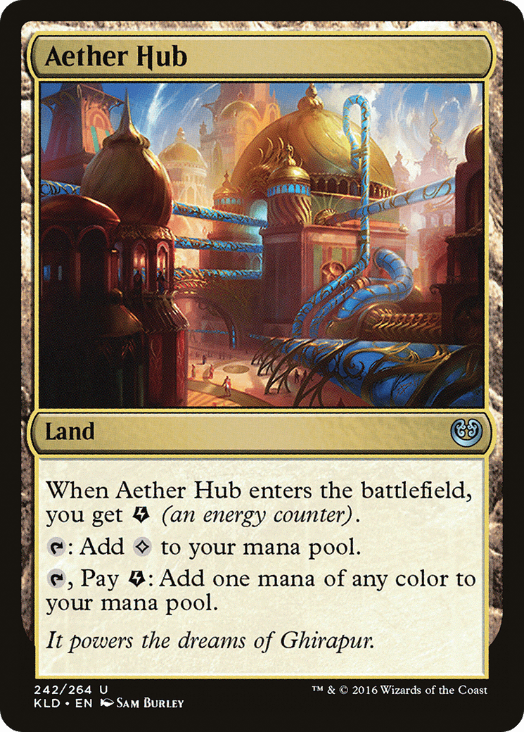 Aether Hub (Ripple Foil) [Modern Horizons 3 Commander] MTG Single Magic: The Gathering  | Multizone: Comics And Games