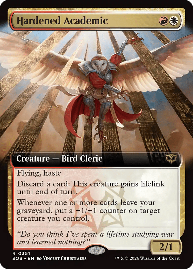 Hardened Academic (Extended Art) [Secrets of Strixhaven] MTG Single Magic: The Gathering  | Multizone: Comics And Games