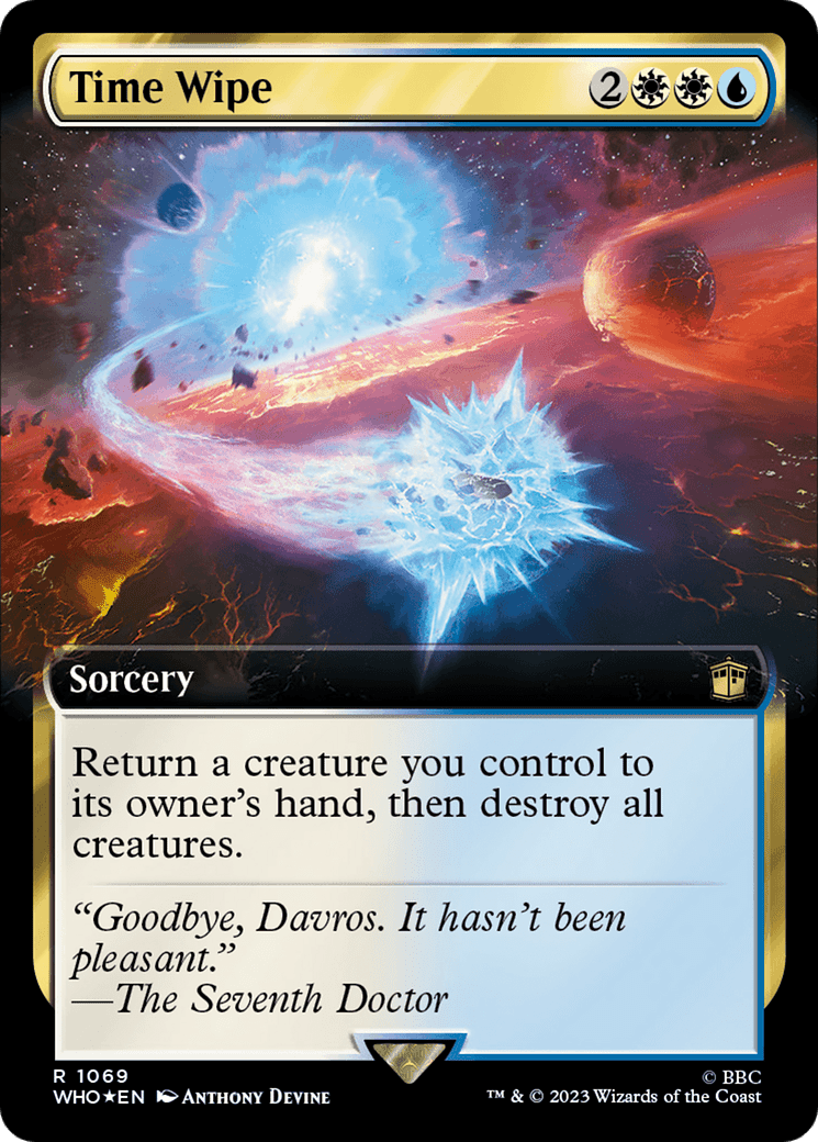 Time Wipe (Extended Art) (Surge Foil) [Doctor Who] MTG Single Magic: The Gathering  | Multizone: Comics And Games