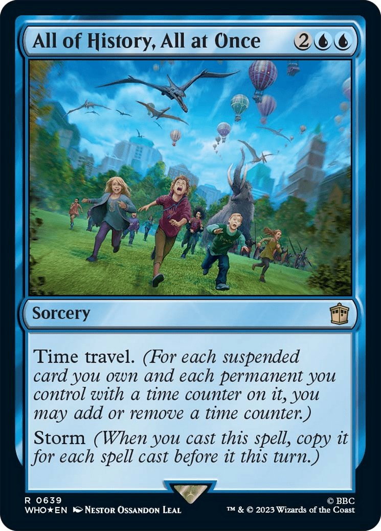 All of History, All at Once (Surge Foil) [Doctor Who] MTG Single Magic: The Gathering  | Multizone: Comics And Games