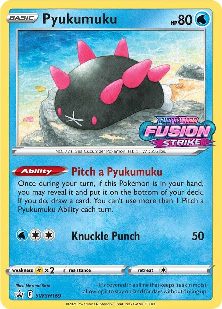 Pyukumuku (SWSH169) (Prerelease Promo) [Sword & Shield: Black Star Promos] Pokemon Single Pokémon  | Multizone: Comics And Games