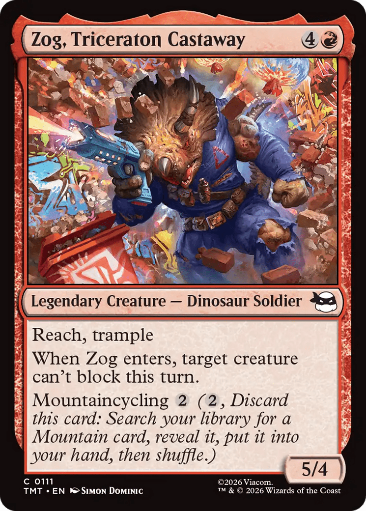 Zog, Triceraton Castaway [Teenage Mutant Ninja Turtles] MTG Single Magic: The Gathering  | Multizone: Comics And Games
