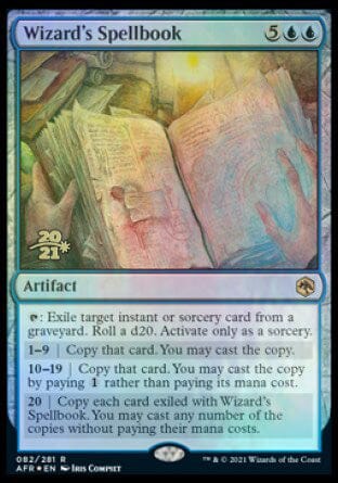 Wizard's Spellbook [Dungeons & Dragons: Adventures in the Forgotten Realms Prerelease Promos] MTG Single Magic: The Gathering  | Multizone: Comics And Games