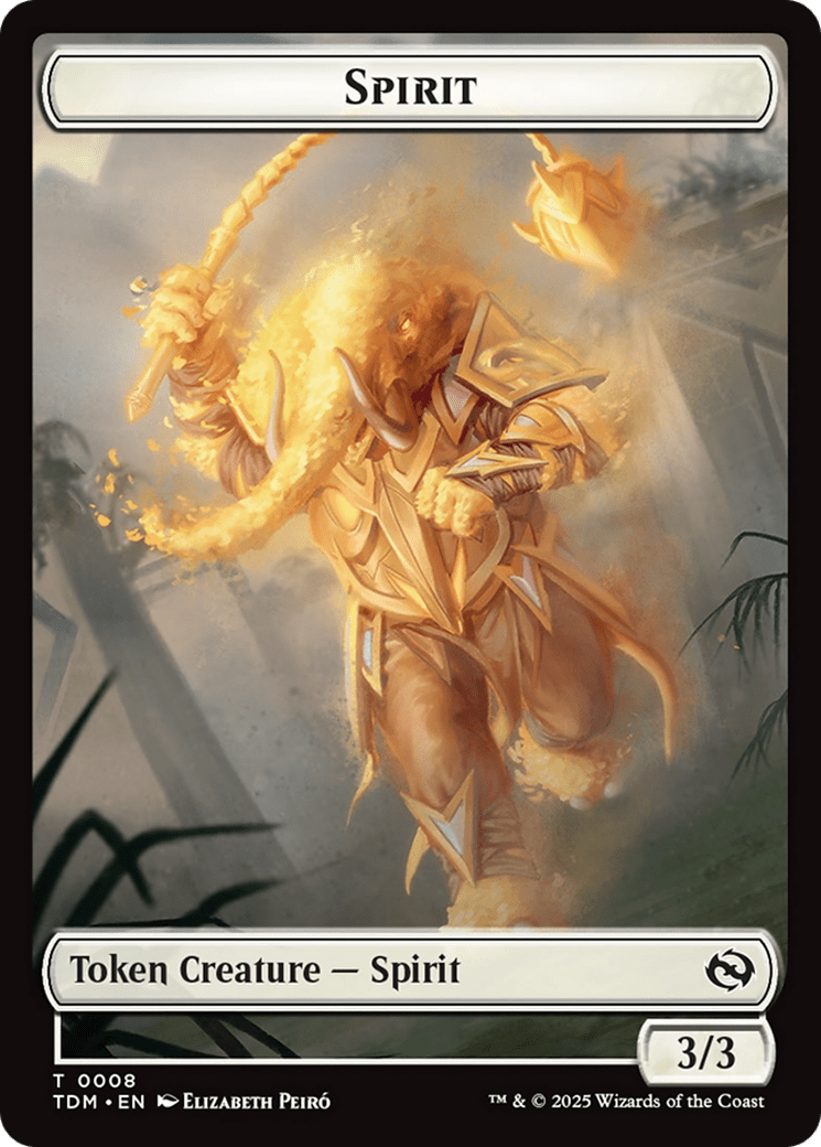 Spirit (0008) // Spirit (0009) Double-Sided Token [Tarkir: Dragonstorm Tokens] MTG Single Magic: The Gathering  | Multizone: Comics And Games