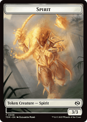 Spirit (0008) // Spirit (0009) Double-Sided Token [Tarkir: Dragonstorm Tokens] MTG Single Magic: The Gathering  | Multizone: Comics And Games