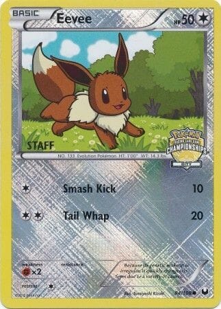Eevee (84/108) (City Championship Staff) [League & Championship Cards] Pokemon Single Pokémon  | Multizone: Comics And Games