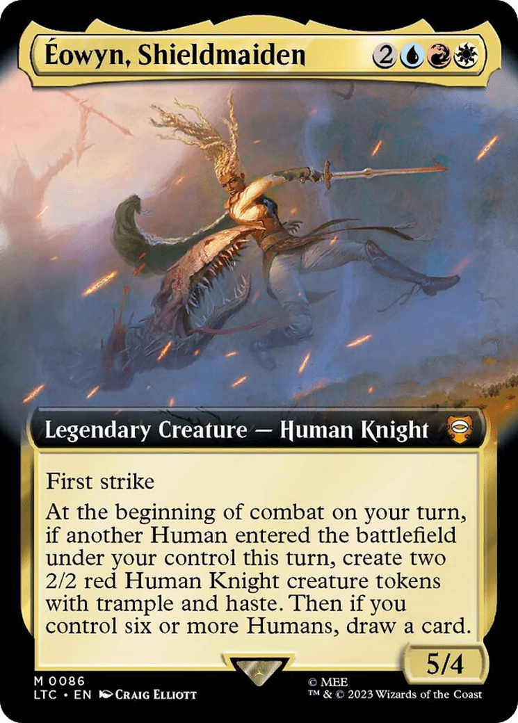 Eowyn, Shieldmaiden (Extended Art) [The Lord of the Rings: Tales of Middle-Earth Commander] MTG Single Magic: The Gathering  | Multizone: Comics And Games