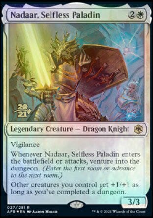Nadaar, Selfless Paladin [Dungeons & Dragons: Adventures in the Forgotten Realms Prerelease Promos] MTG Single Magic: The Gathering  | Multizone: Comics And Games