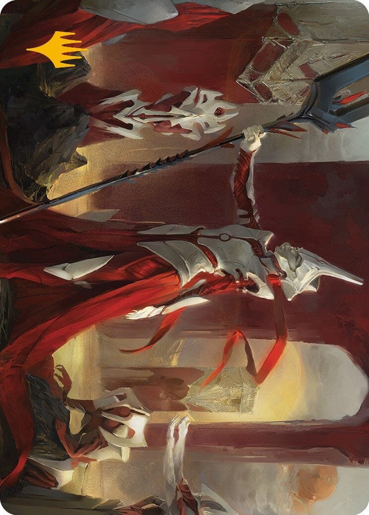 Porcelain Zealot Art Card (Gold-Stamped Signature) [Phyrexia: All Will Be One Art Series] MTG Single Magic: The Gathering  | Multizone: Comics And Games