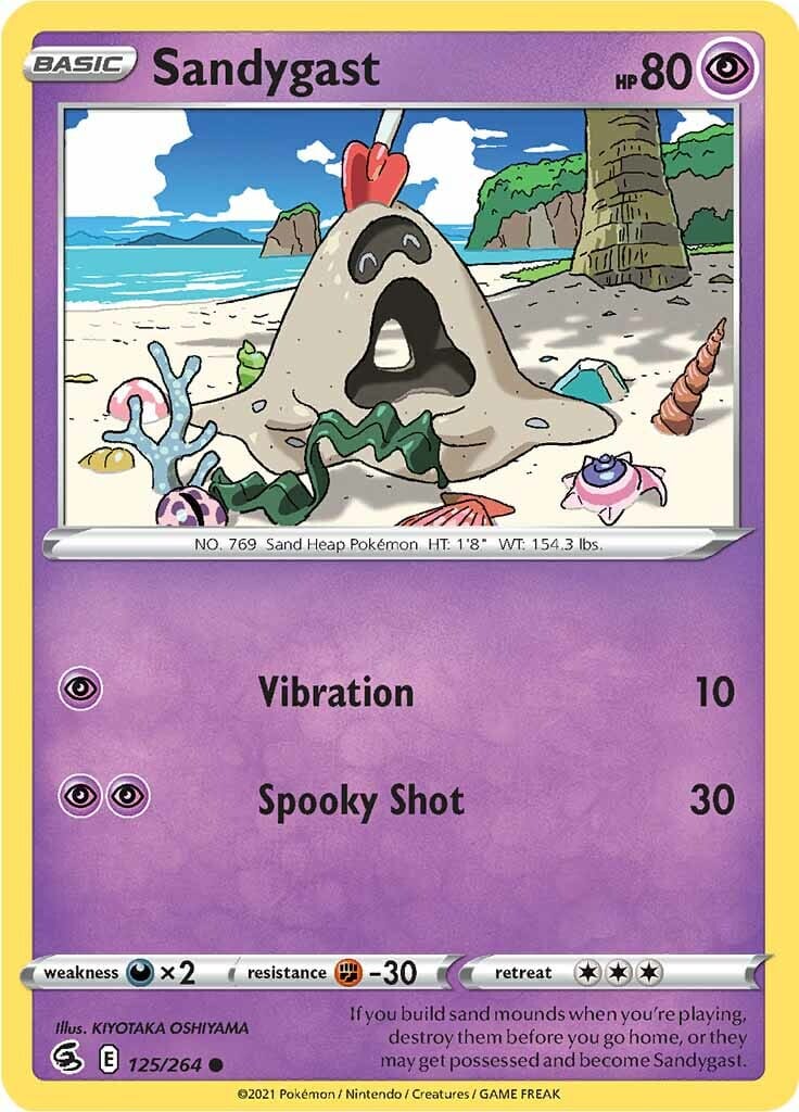 Sandygast (125/264) [Sword & Shield: Fusion Strike] Pokemon Single Pokémon  | Multizone: Comics And Games