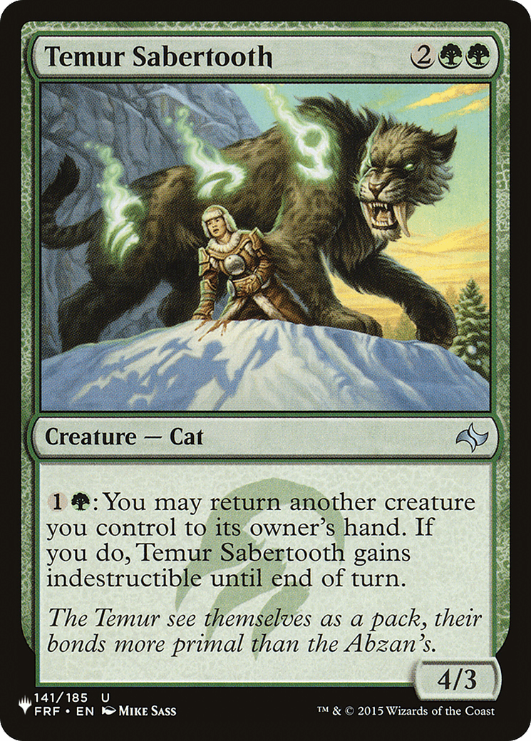 Temur Sabertooth [The List] MTG Single Magic: The Gathering  | Multizone: Comics And Games