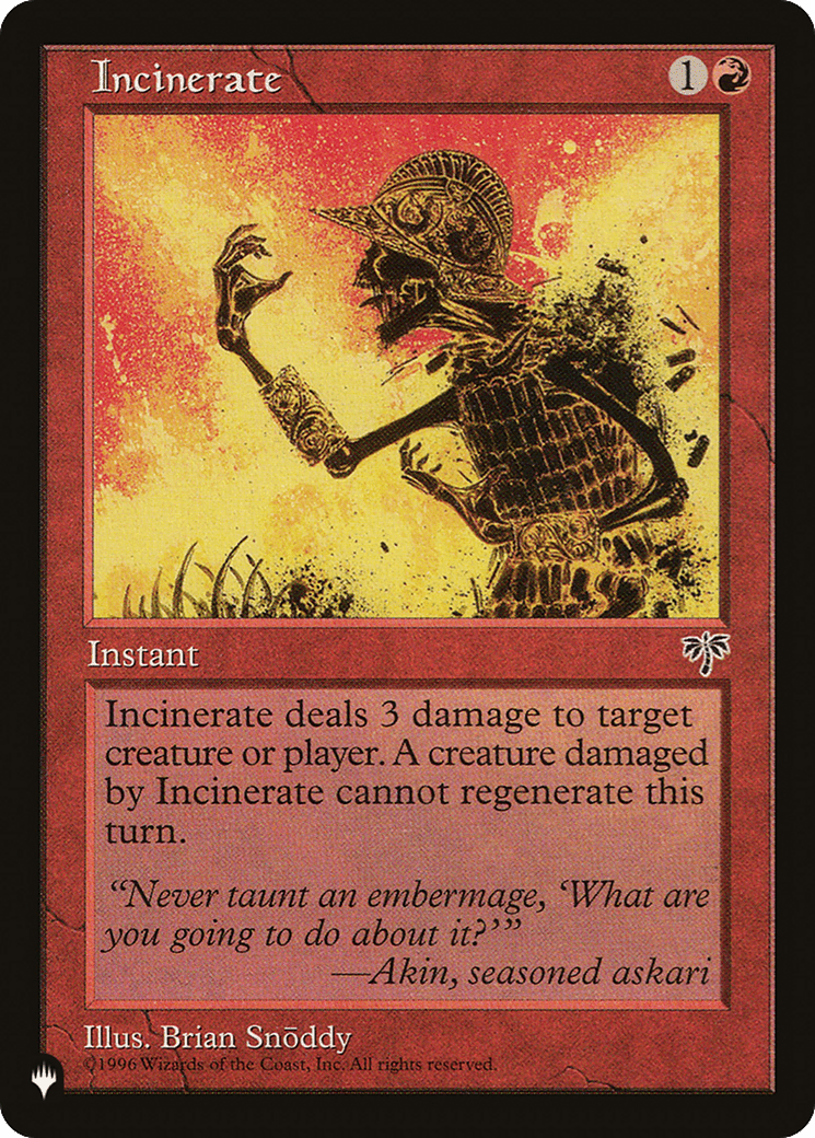 Incinerate [The List] MTG Single Magic: The Gathering  | Multizone: Comics And Games