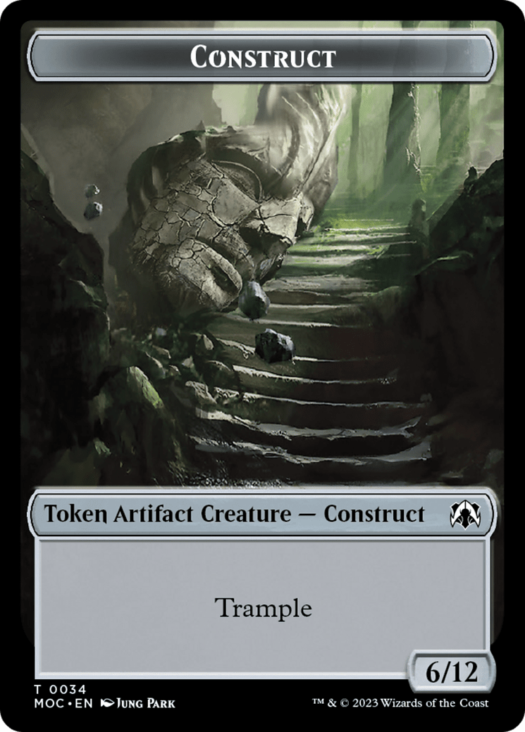 Phyrexian Golem // Construct Double-Sided Token [March of the Machine Commander Tokens] MTG Single Magic: The Gathering  | Multizone: Comics And Games