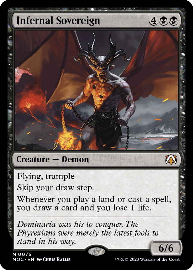 Infernal Sovereign [March of the Machine Commander] MTG Single Magic: The Gathering  | Multizone: Comics And Games