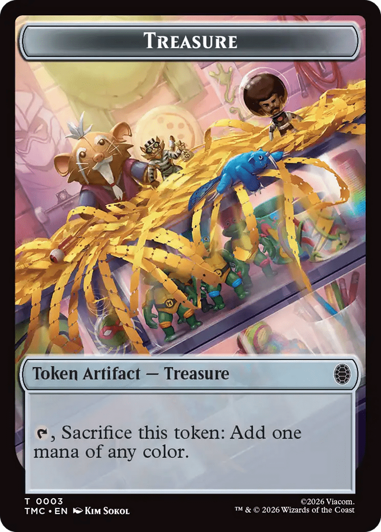 Treasure // Copy Double-Sided Token [Teenage Mutant Ninja Turtles Commander Tokens] MTG Single Magic: The Gathering  | Multizone: Comics And Games