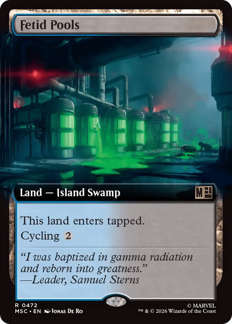 Fetid Pools (Extended Art) [Marvel Super Heroes Commander] MTG Single Magic: The Gathering  | Multizone: Comics And Games