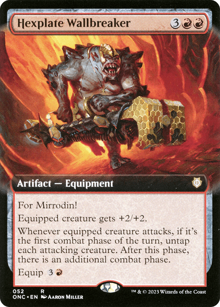 Hexplate Wallbreaker (Extended Art) [Phyrexia: All Will Be One Commander] MTG Single Magic: The Gathering  | Multizone: Comics And Games