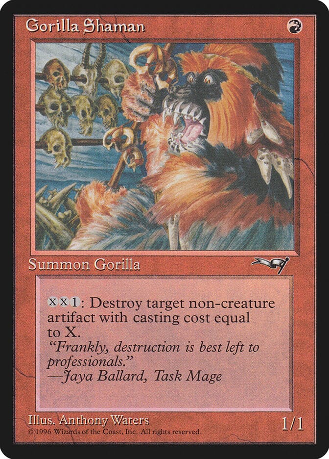 Gorilla Shaman (Skulls in Background) [Alliances] MTG Single Magic: The Gathering  | Multizone: Comics And Games