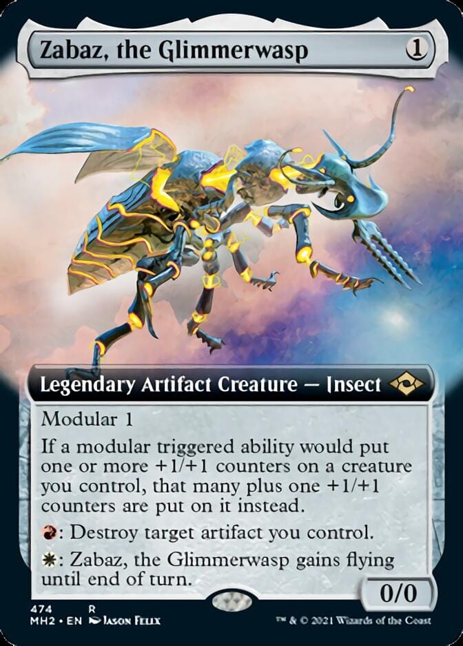 Zabaz, the Glimmerwasp (Extended Art) [Modern Horizons 2] MTG Single Magic: The Gathering  | Multizone: Comics And Games