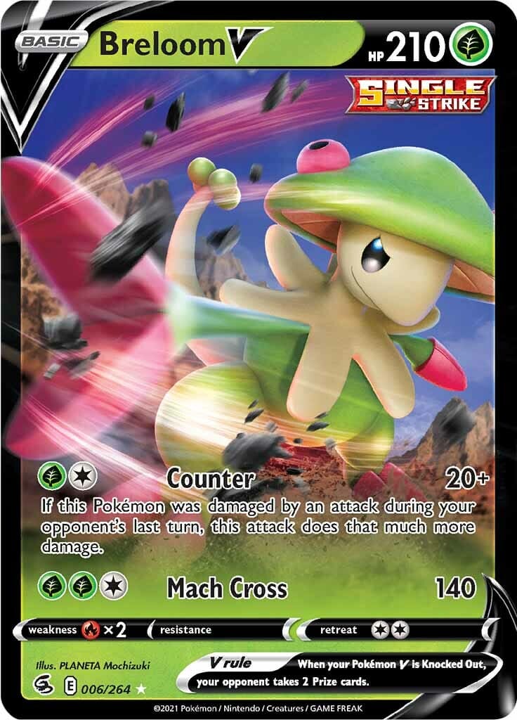 Breloom V (006/264) [Sword & Shield: Fusion Strike] Pokemon Single Pokémon  | Multizone: Comics And Games