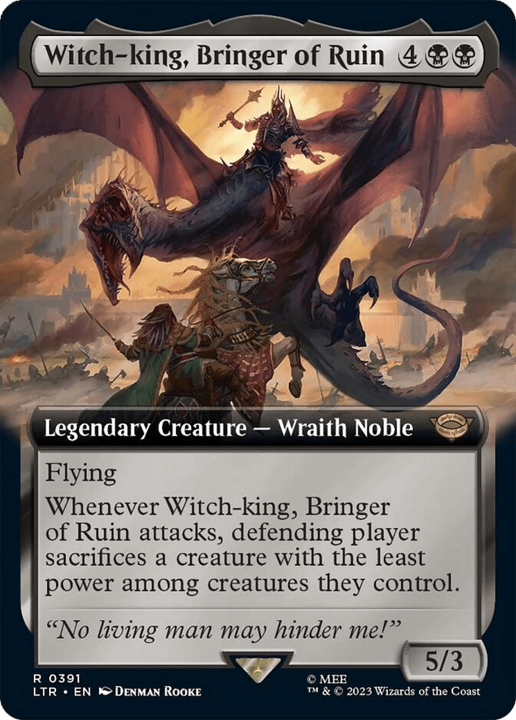 Witch-king, Bringer of Ruin (Extended Alternate Art) [The Lord of the Rings: Tales of Middle-Earth] MTG Single Magic: The Gathering  | Multizone: Comics And Games