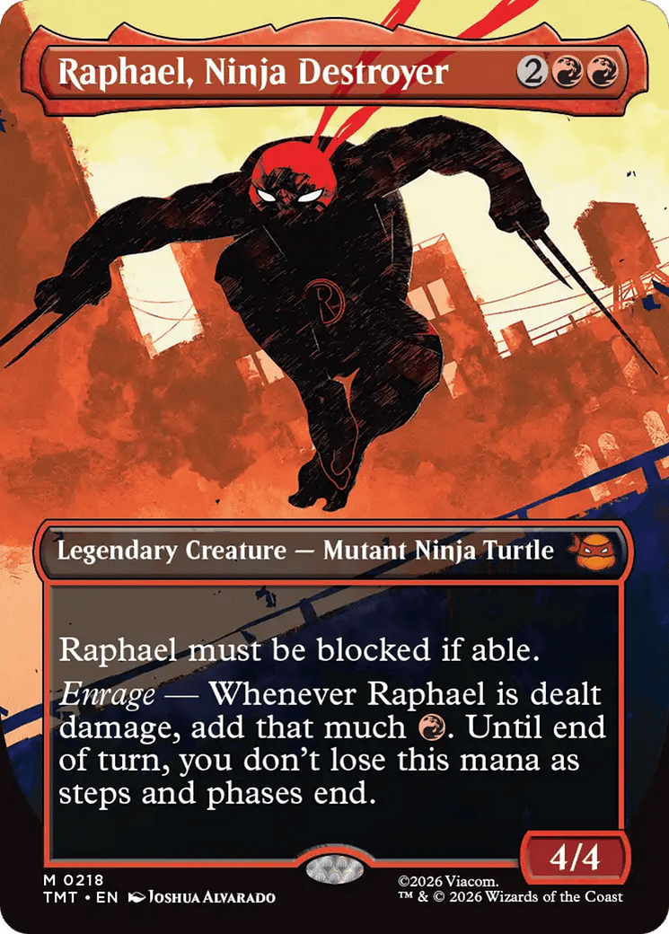 Raphael, Ninja Destroyer (Borderless) [Teenage Mutant Ninja Turtles] MTG Single Magic: The Gathering  | Multizone: Comics And Games