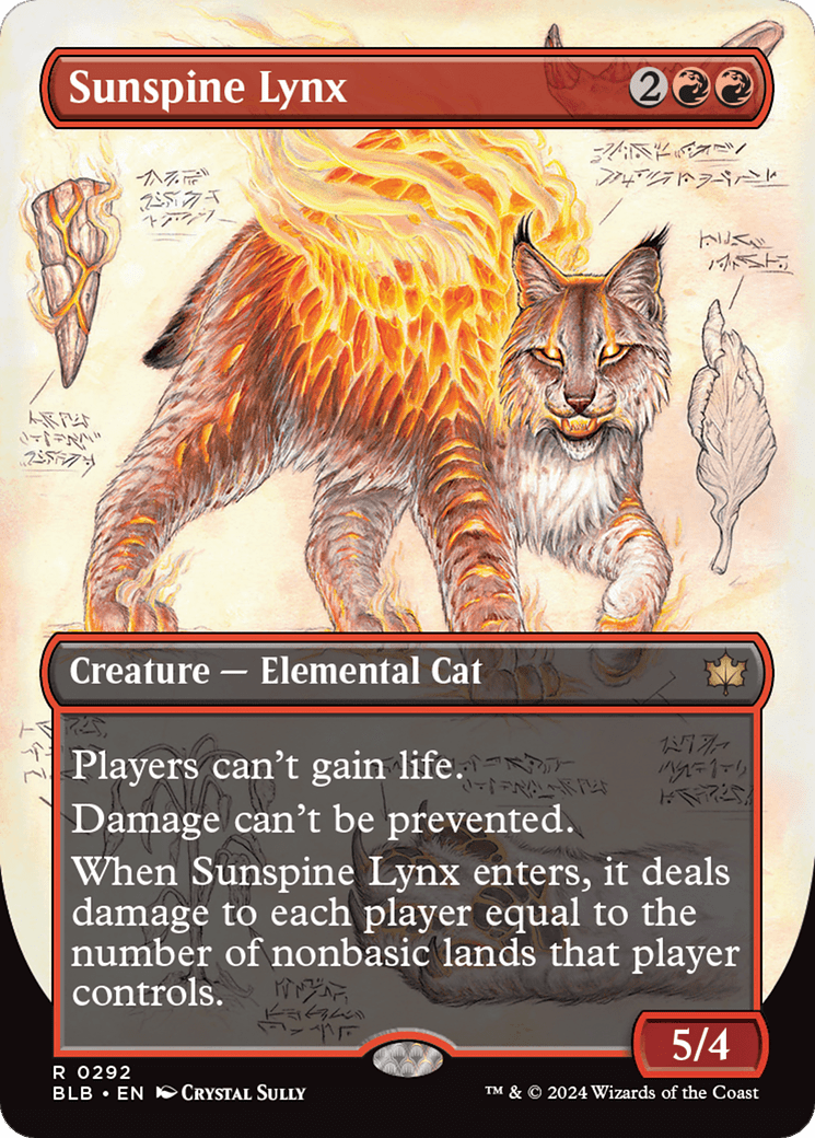 Sunspine Lynx (Borderless) [Bloomburrow] MTG Single Magic: The Gathering  | Multizone: Comics And Games