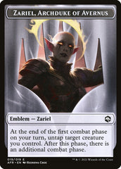 Spider // Zariel, Archduke of Avernus Emblem Double-Sided Token [Dungeons & Dragons: Adventures in the Forgotten Realms Tokens] MTG Single Magic: The Gathering  | Multizone: Comics And Games