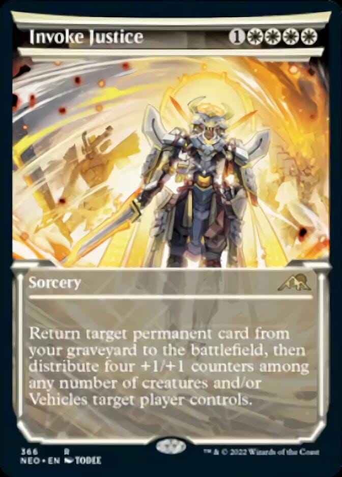 Invoke Justice (Showcase Soft Glow) [Kamigawa: Neon Dynasty] MTG Single Magic: The Gathering  | Multizone: Comics And Games