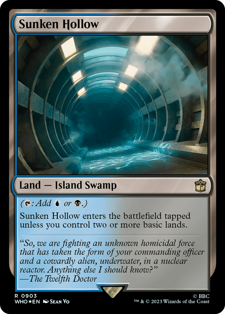 Sunken Hollow (Surge Foil) [Doctor Who] MTG Single Magic: The Gathering  | Multizone: Comics And Games