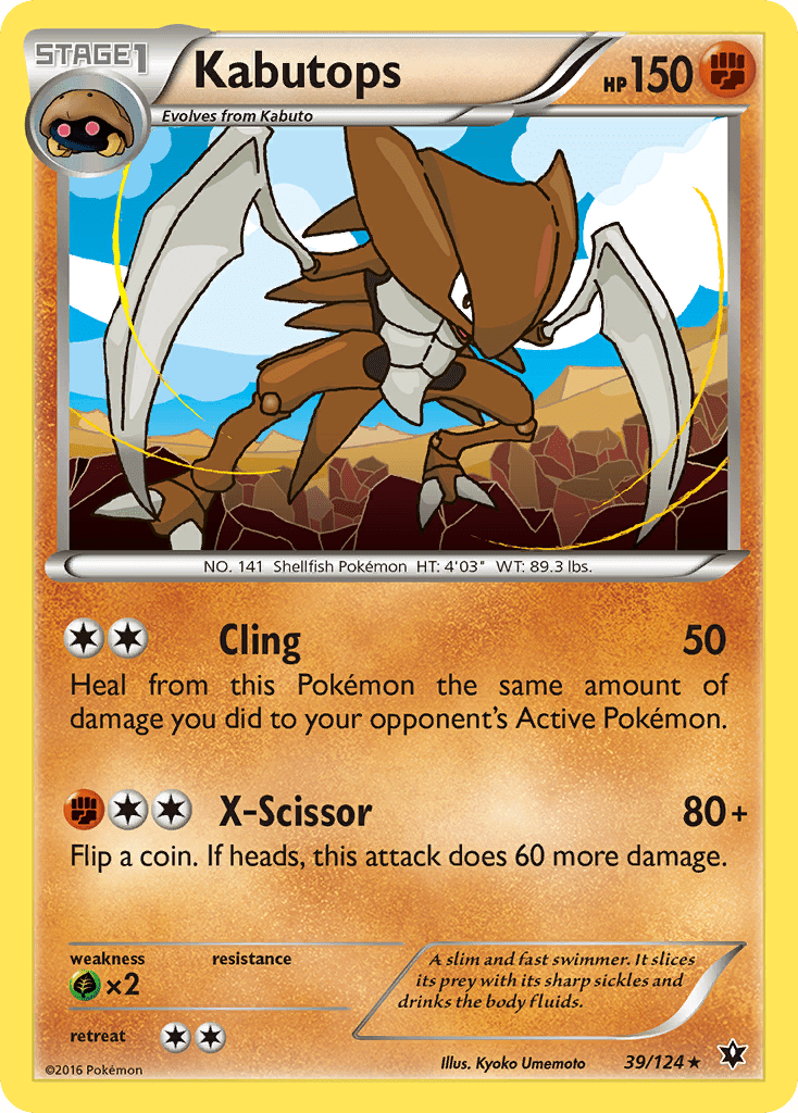 Kabutops (39/124) [XY: Fates Collide] Pokemon Single Pokémon  | Multizone: Comics And Games