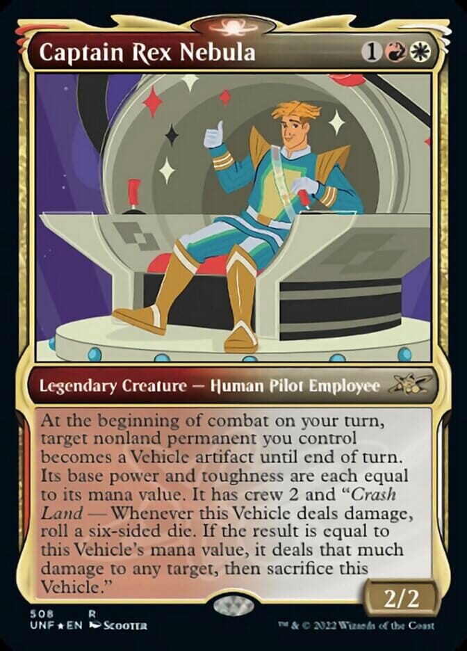 Captain Rex Nebula (Showcase) (Galaxy Foil) [Unfinity] MTG Single Magic: The Gathering  | Multizone: Comics And Games