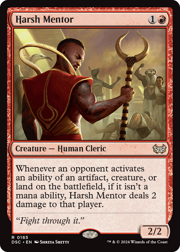 Harsh Mentor [Duskmourn: House of Horror Commander] MTG Single Magic: The Gathering  | Multizone: Comics And Games