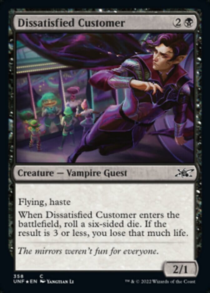 Dissatisfied Customer (Galaxy Foil) [Unfinity] MTG Single Magic: The Gathering  | Multizone: Comics And Games
