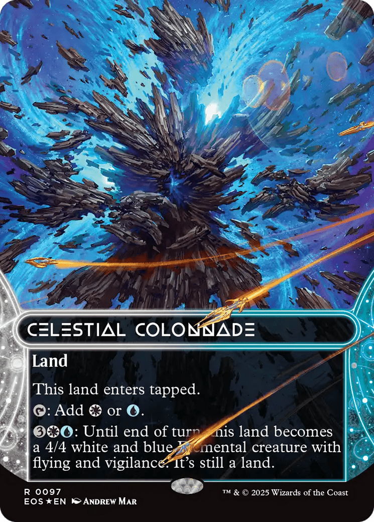Celestial Colonnade (0097) (Borderless) (Galaxy Foil) [Edge of Eternities: Stellar Sights] MTG Single Magic: The Gathering  | Multizone: Comics And Games