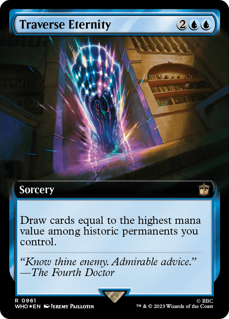 Traverse Eternity (Extended Art) (Surge Foil) [Doctor Who] MTG Single Magic: The Gathering  | Multizone: Comics And Games
