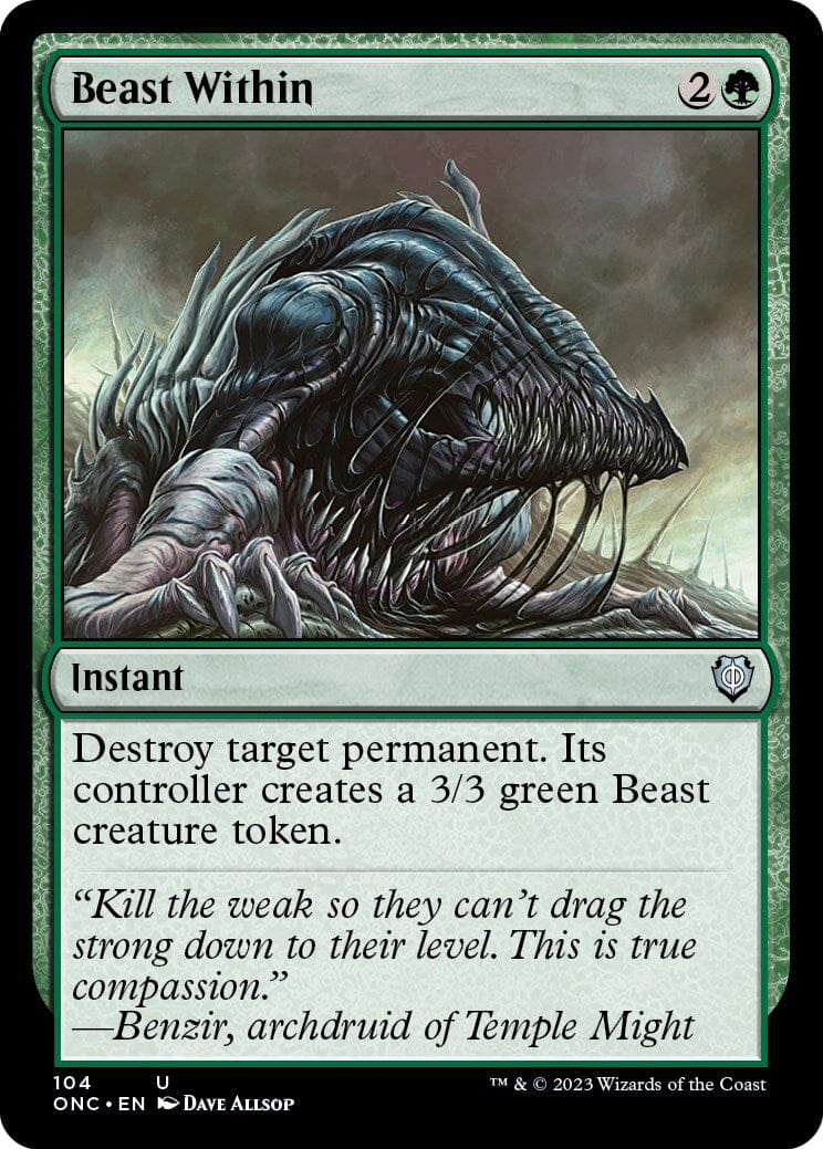 Beast Within [Phyrexia: All Will Be One Commander] MTG Single Magic: The Gathering  | Multizone: Comics And Games