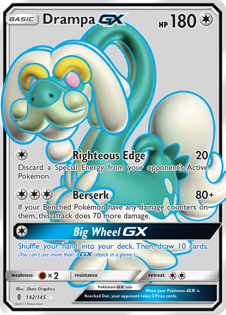 Drampa GX (142/145) [Sun & Moon: Guardians Rising] Pokemon Single Pokémon  | Multizone: Comics And Games