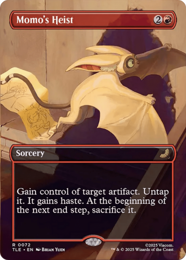 Momo's Heist (Borderless) [Avatar: The Last Airbender: Eternal-Legal] MTG Single Magic: The Gathering  | Multizone: Comics And Games