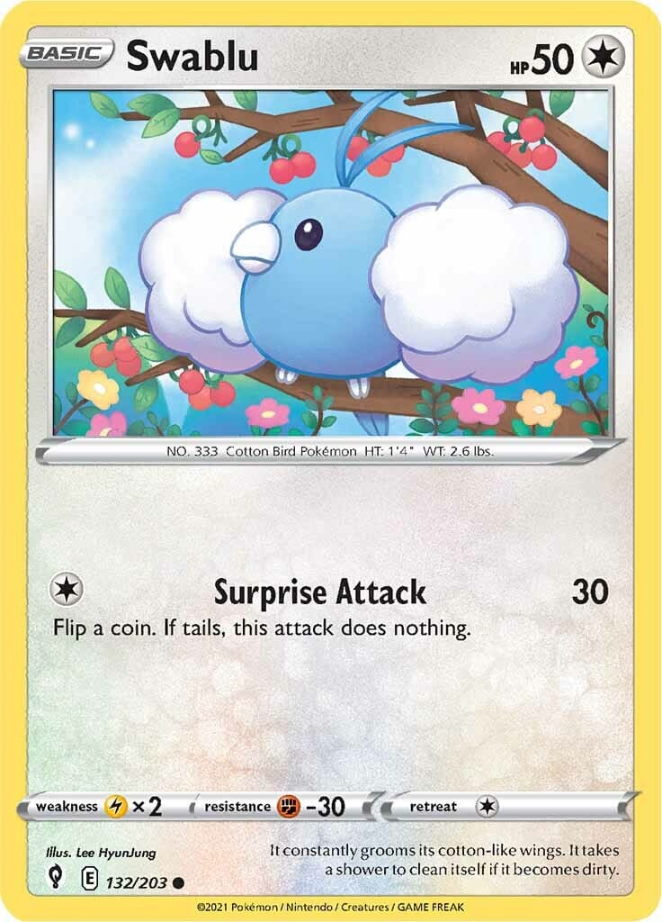 Swablu (132/203) [Sword & Shield: Evolving Skies] Pokemon Single Pokémon  | Multizone: Comics And Games