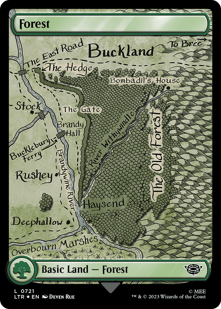 Forest (0721) (Surge Foil) [The Lord of the Rings: Tales of Middle-Earth] MTG Single Magic: The Gathering  | Multizone: Comics And Games